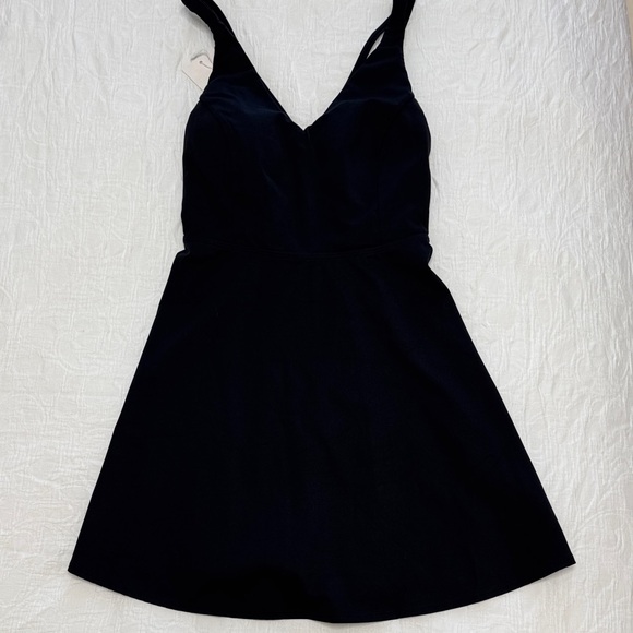 HALARA Black V-Neck Mini Dress - Picture 1 of 3